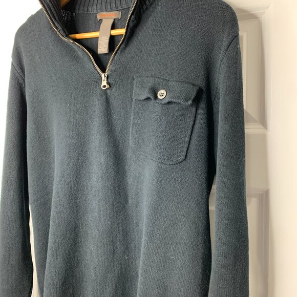 Dockers Men’s 1/4 Zip Cotton Sweater – Black – Medium - Picture 3 of 14